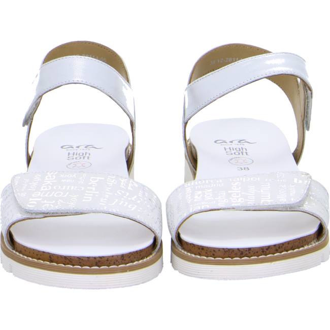 Ara Shoes Kent-sport Nebbia Silver Women's Sandals White | ARA580FXA