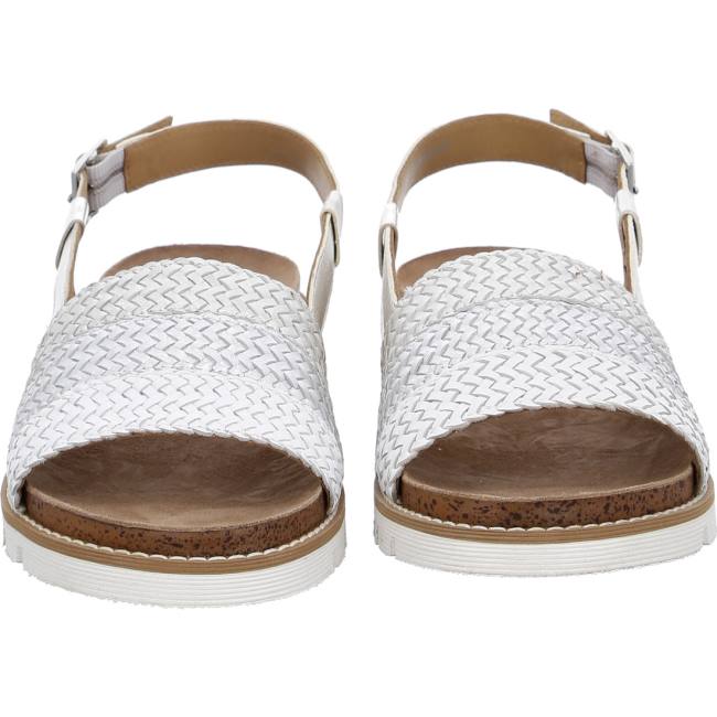 Ara Shoes Kent-sport Silver Women's Sandals White | ARA257ZSE