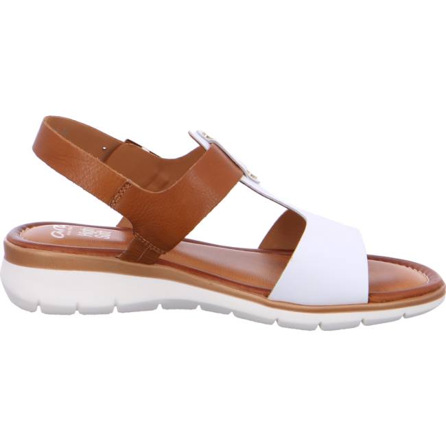 Ara Shoes Kreta Cognac-white Women's Sandals White | ARA625YPJ