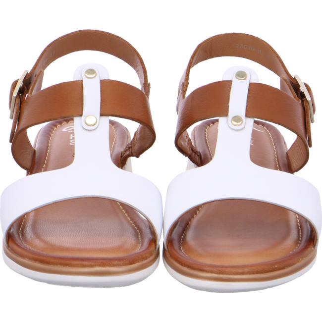 Ara Shoes Kreta Cognac-white Women's Sandals White | ARA625YPJ