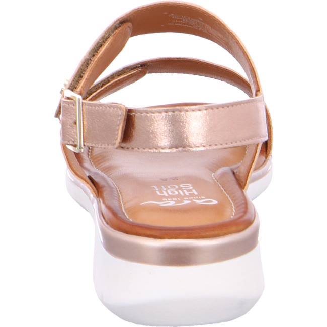 Ara Shoes Kreta Gold Women's Sandals Brown | ARA086TYW