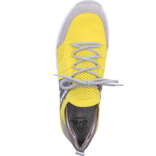 Ara Shoes L.A. Women's Trainers Grey / Yellow | ARA185CYH