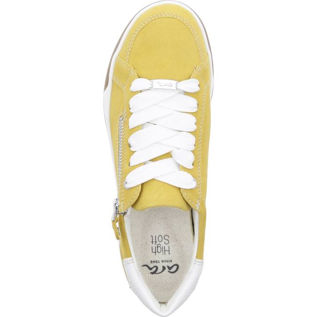 Ara Shoes Lace-ups Rom Sole Women's Trainers Yellow | ARA362PSB