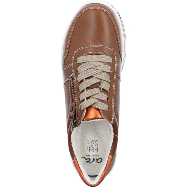 Ara Shoes Lace-ups Sapporo Cognac Women's Trainers Brown | ARA648HZF