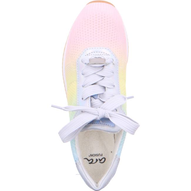 Ara Shoes Lissabon Pastel Women's Trainers Rose / Yellow / White | ARA039GWF