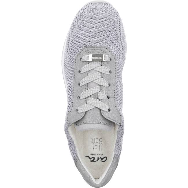 Ara Shoes Lissabon Pebble Oyster Women's Trainers Grey | ARA879KVM