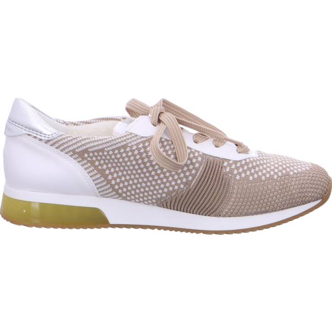 Ara Shoes Lissabon-white-silver Women's Trainers Beige | ARA843RPC