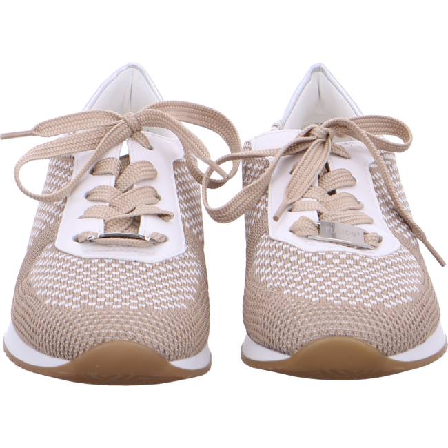 Ara Shoes Lissabon-white-silver Women's Trainers Beige | ARA843RPC