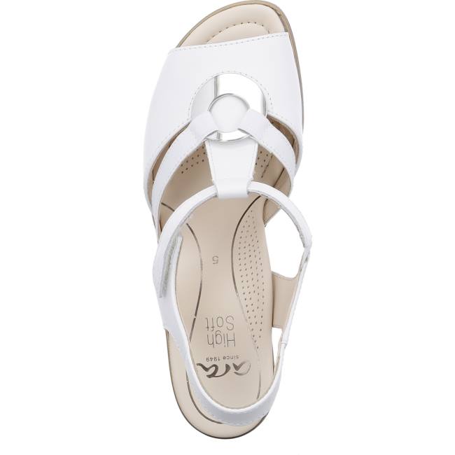 Ara Shoes Lugano Women's Sandals White | ARA742SDV