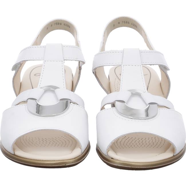 Ara Shoes Lugano Women's Sandals White | ARA742SDV