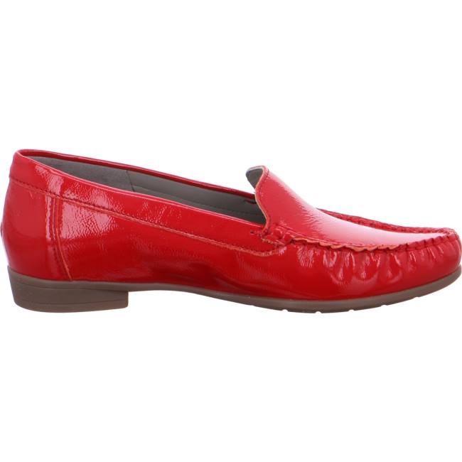 Ara Shoes Moccasins Boston Women's Loafers Red | ARA098ZMX