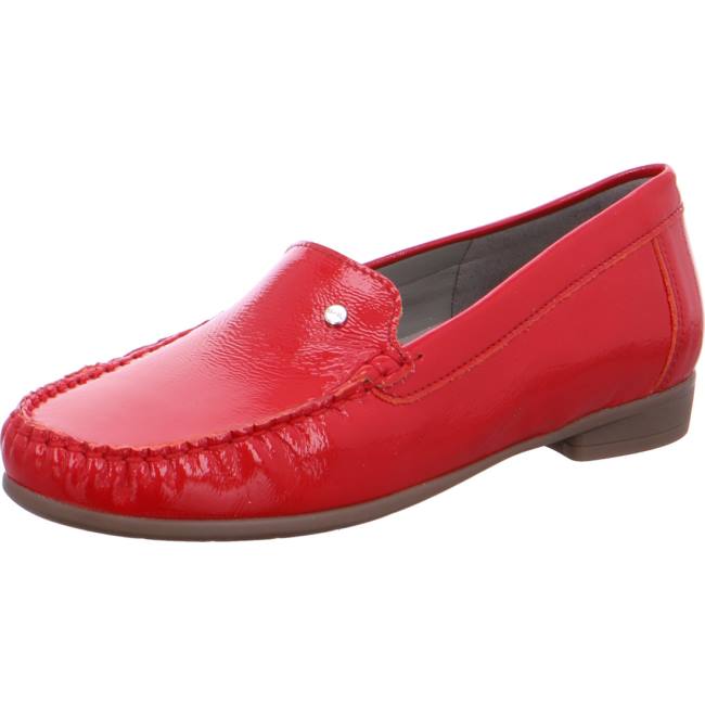 Ara Shoes Moccasins Boston Women\'s Loafers Red | ARA098ZMX