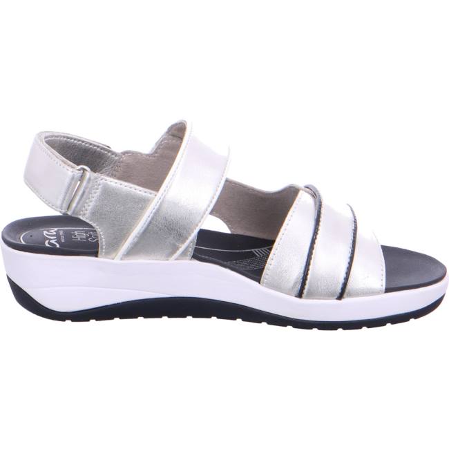 Ara Shoes Napoli Silver Women's Sandals Grey | ARA748VDX