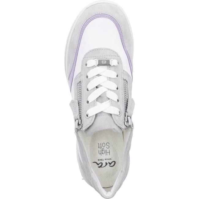 Ara Shoes Neapel Pebble, Lavender, Women's Trainers Grey | ARA732PZQ