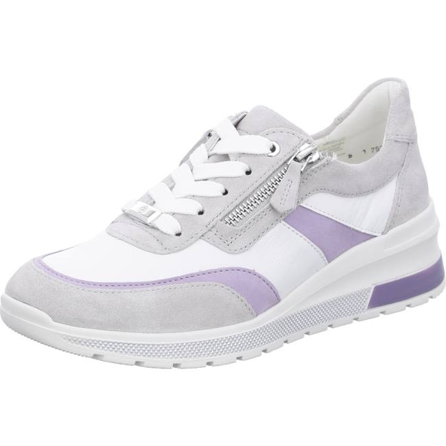 Ara Shoes Neapel Pebble, Lavender, Women\'s Trainers Grey | ARA732PZQ