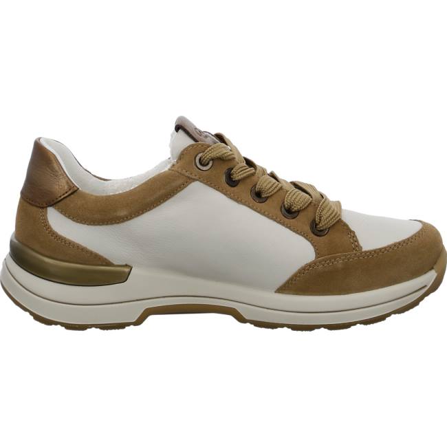 Ara Shoes Nwhite Sand Women's Trainers Beige | ARA491GQF