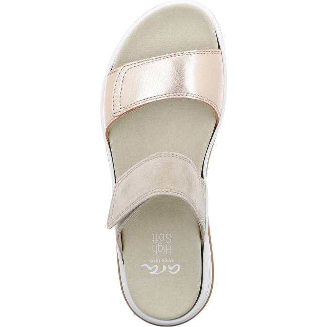 Ara Shoes Osaka Gold Sand Women's Mules Beige | ARA073PHA