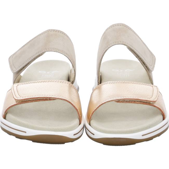 Ara Shoes Osaka Gold Sand Women's Mules Beige | ARA073PHA