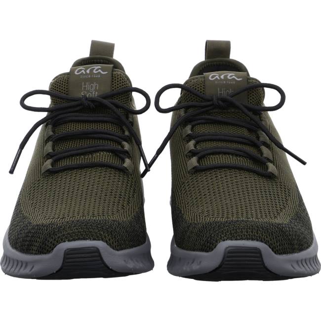 Ara Shoes San Diego Olive-black Men's Trainers Green | ARA649HNJ