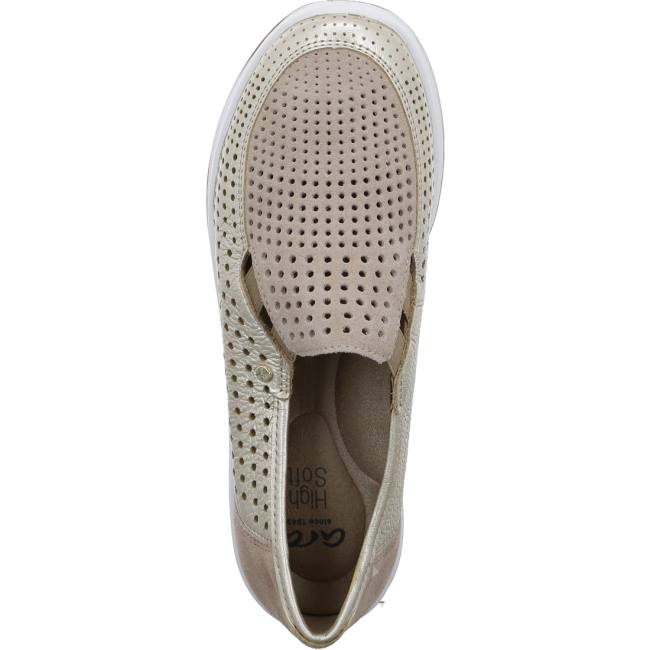 Ara Shoes Sapporo Platin, Sand Women's Loafers Beige | ARA730KWV