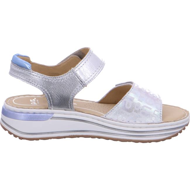 Ara Shoes Sapporo Silver Women's Sandals Grey | ARA425SOQ