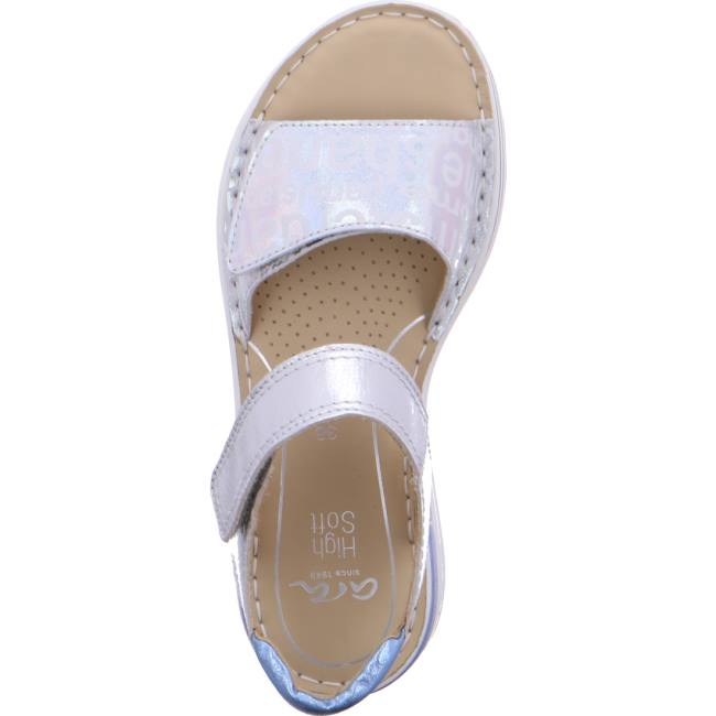 Ara Shoes Sapporo Silver Women's Sandals Grey | ARA425SOQ