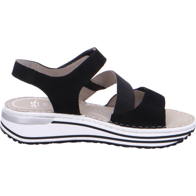 Ara Shoes Sapporo Women's Sandals Black | ARA974UBN