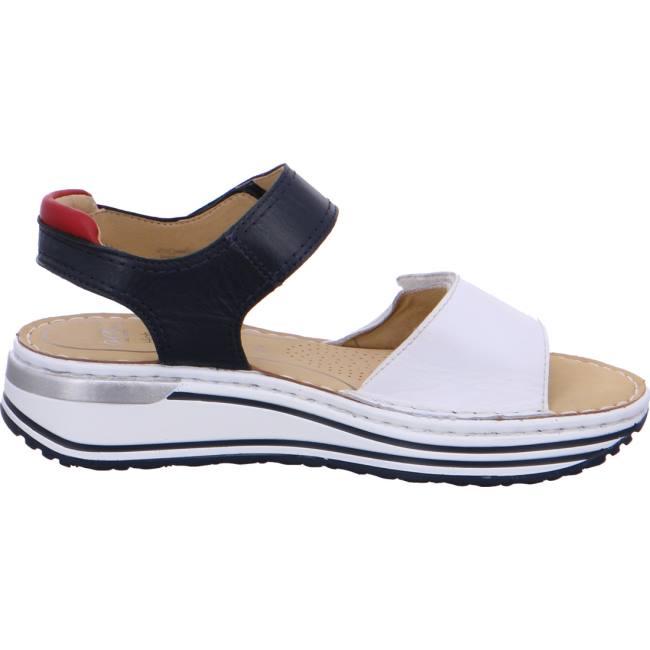 Ara Shoes Sapporo Women's Sandals White / Black / Red | ARA768DJT