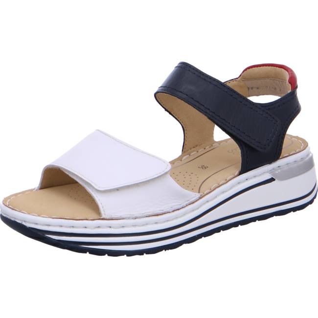 Ara Shoes Sapporo Women\'s Sandals White / Black / Red | ARA768DJT