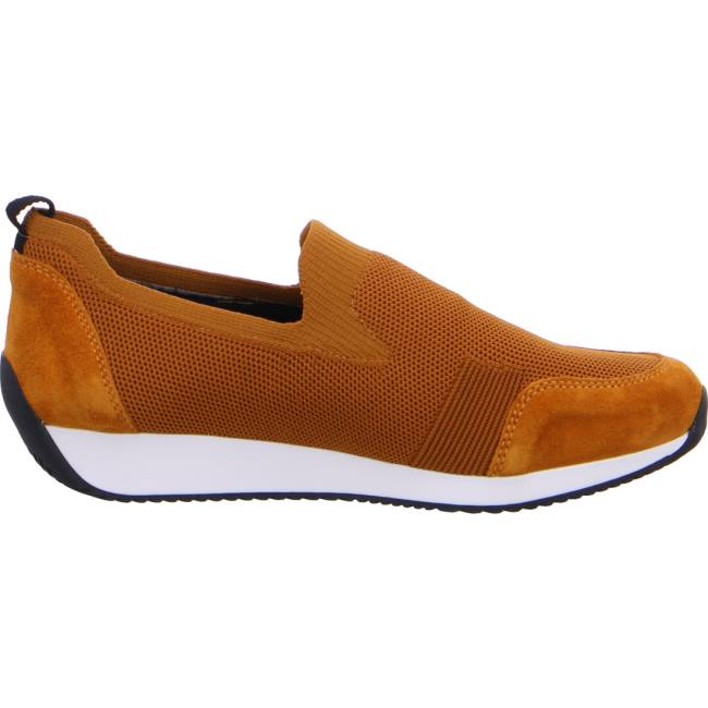 Ara Shoes Slip-ons Lissabon Curry Women's Loafers Yellow | ARA943KDJ