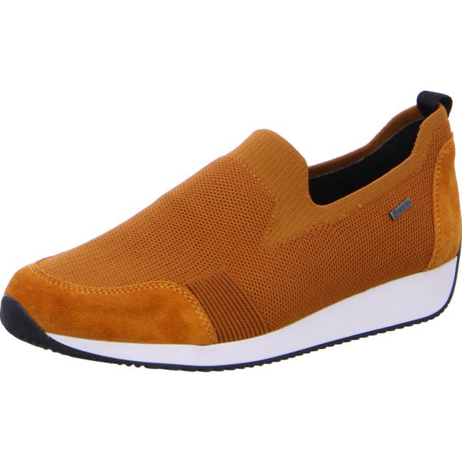 Ara Shoes Slip-ons Lissabon Curry Women\'s Loafers Yellow | ARA943KDJ