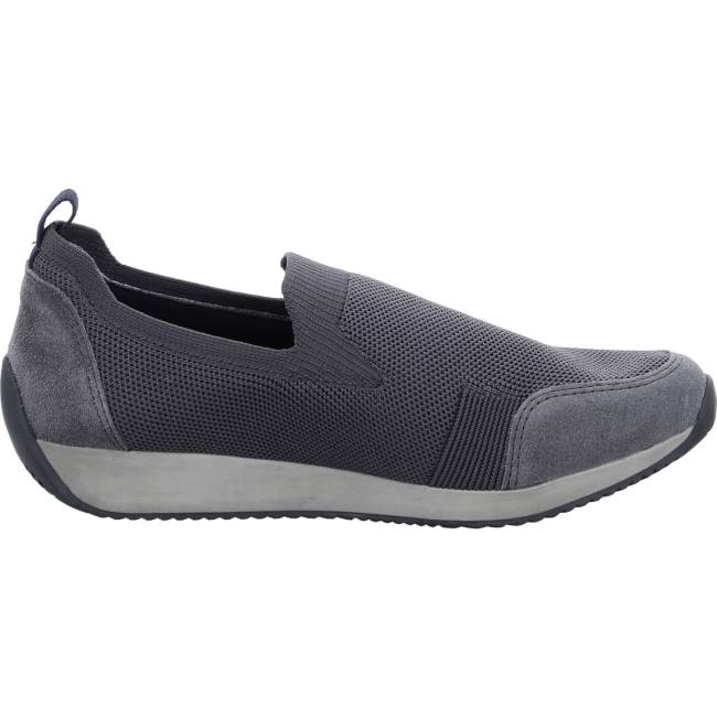 Ara Shoes Slip-ons Lissabon Graphit Women's Loafers Grey | ARA073GQV