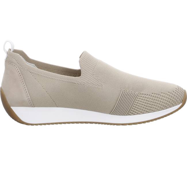 Ara Shoes Slip-ons Lissabon Sand Women's Loafers Beige | ARA702AWJ