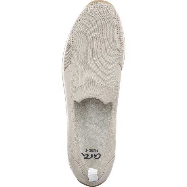 Ara Shoes Slip-ons Lissabon Sand Women's Loafers Beige | ARA702AWJ