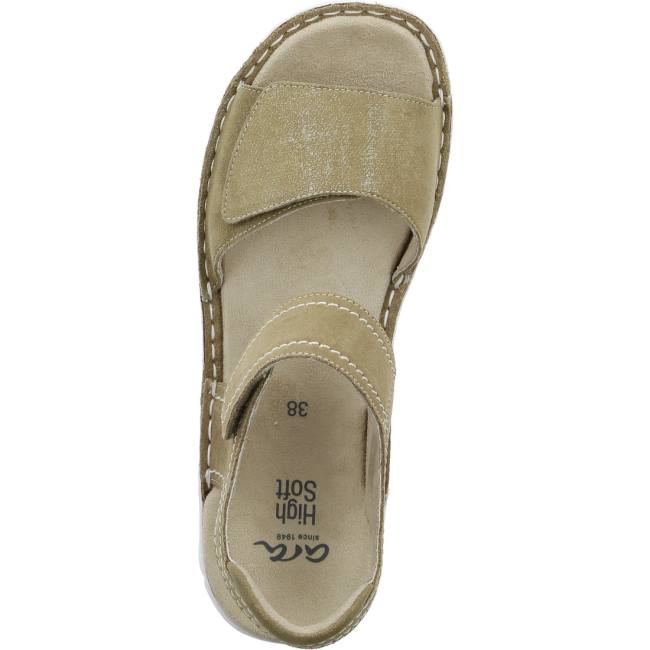 Ara Shoes Tampa Khaki Women's Sandals Green | ARA016ZTL