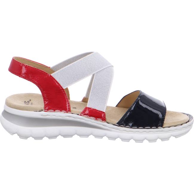 Ara Shoes Tampa Navy Rosso Women's Sandals White / Black / Red | ARA654AXY