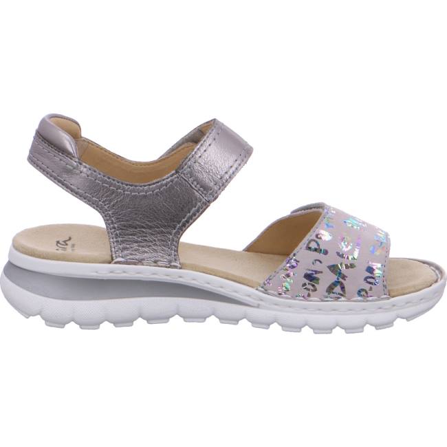 Ara Shoes Tampa Silver-grey Women's Sandals Grey | ARA537AVW