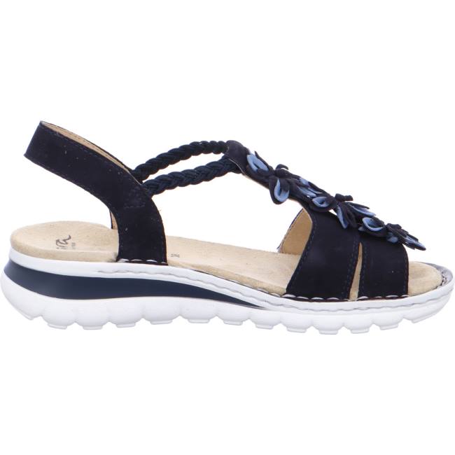 Ara Shoes Tampa Sky Navy Women's Sandals Blue | ARA528QMD