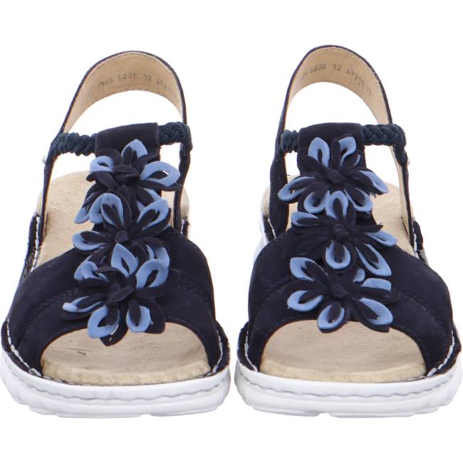 Ara Shoes Tampa Sky Navy Women's Sandals Blue | ARA528QMD