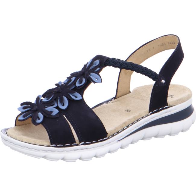 Ara Shoes Tampa Sky Navy Women\'s Sandals Blue | ARA528QMD