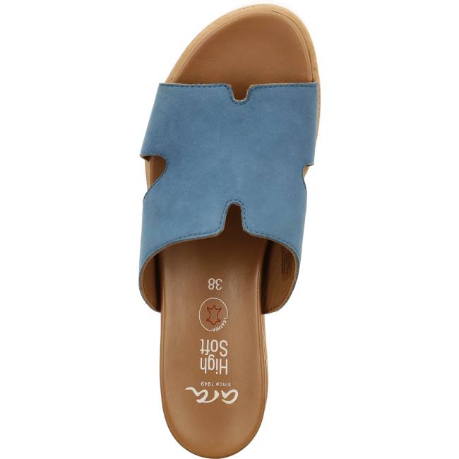 Ara Shoes Valencia Capri Women's Mules Blue | ARA614GRX