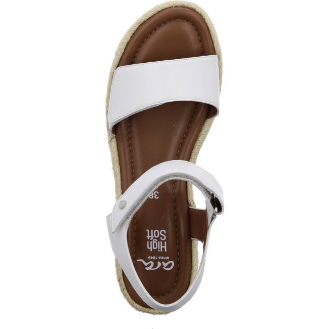 Ara Shoes Wedge Cadiz Women's Sandals White | ARA789MZV