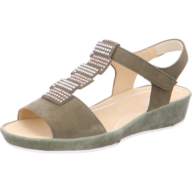 Ara Shoes Wedge Capri Women\'s Sandals Green | ARA035YTR