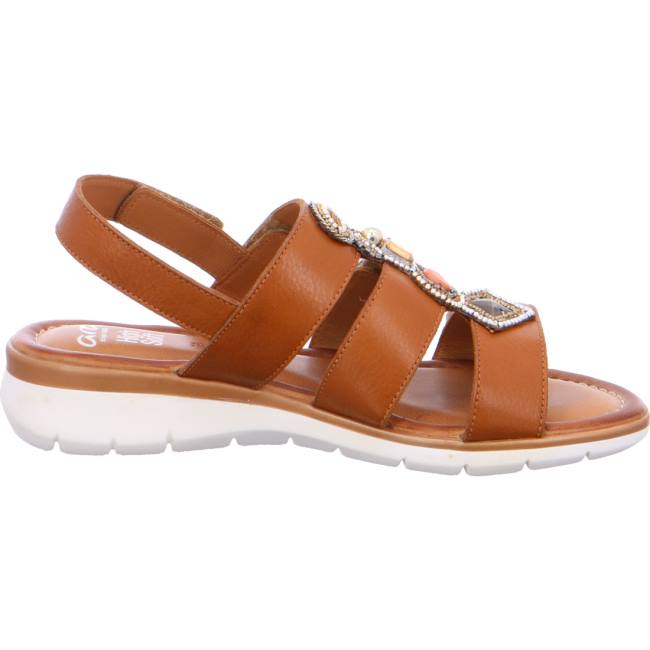 Ara Shoes Wedge Kreta Cognac Women's Sandals Brown | ARA391SIM