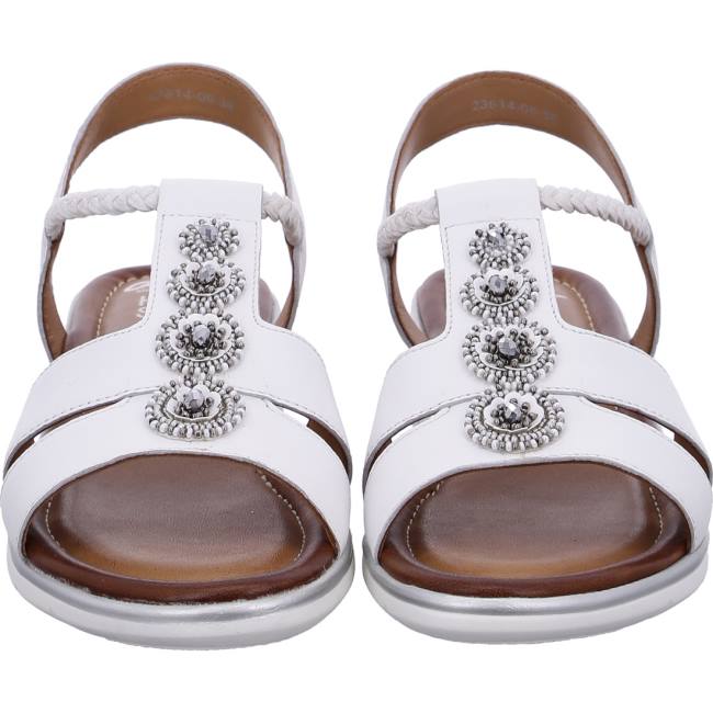 Ara Shoes Wedge Kreta Women's Sandals White | ARA569EYL