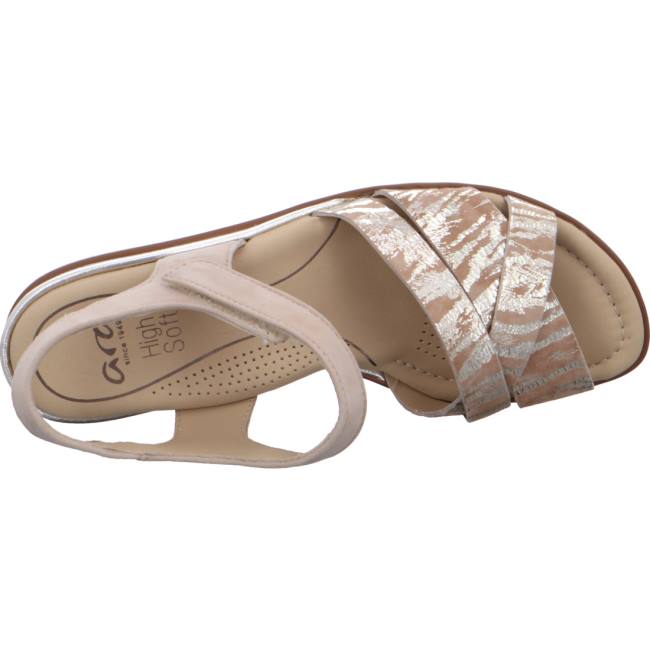 Ara Shoes Wedge Lugano Women's Sandals Beige | ARA172FWY