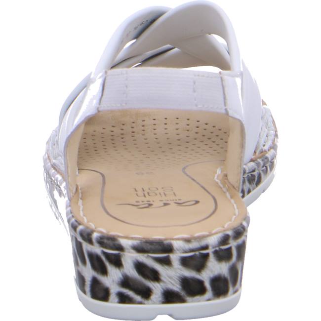 Ara Shoes Wedge Positano Women's Sandals White | ARA961VDR