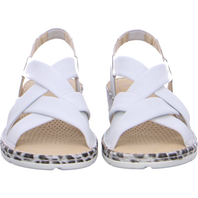 Ara Shoes Wedge Positano Women's Sandals White | ARA961VDR