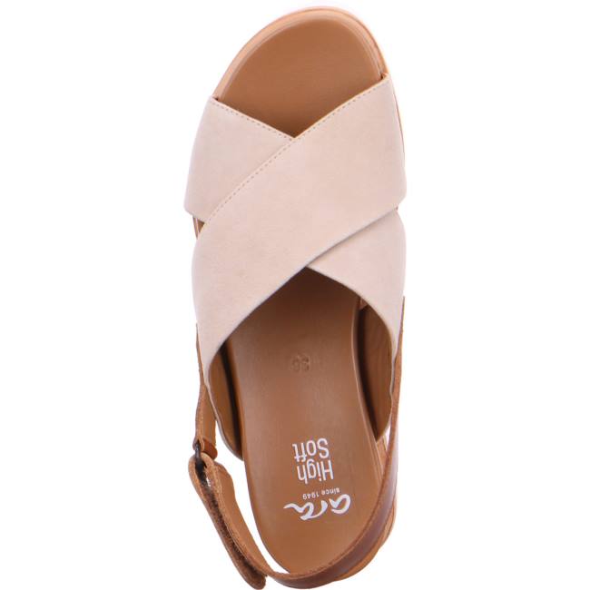 Ara Shoes Wedge Valencia Sand Women's Sandals Beige | ARA578TYR