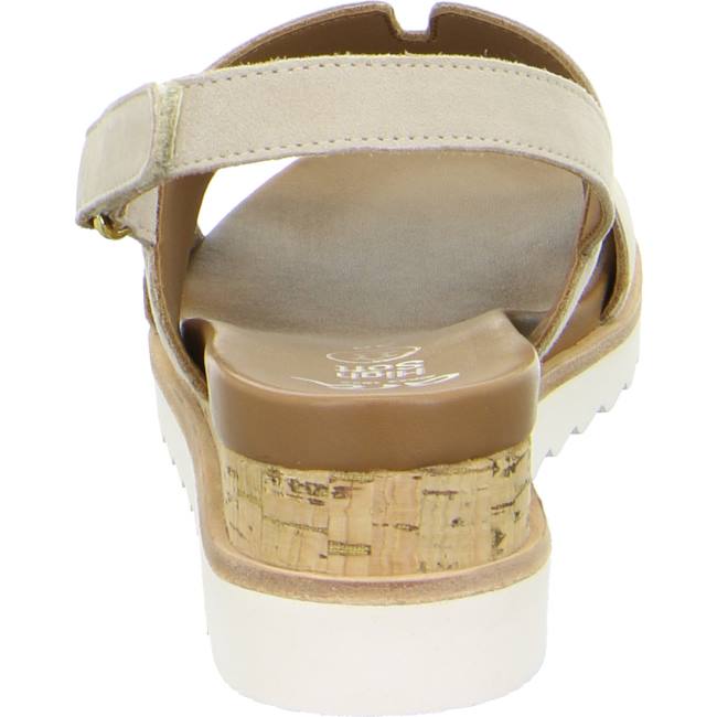 Ara Shoes Wedge Valencia Sand Women's Sandals Beige | ARA692LNF